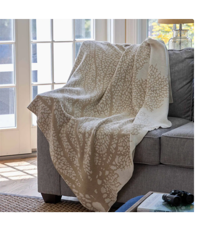 In2green Coral/ Beige Throw Blanket