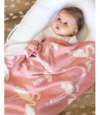 Darzzi Flamingo Cotton Baby Blanket