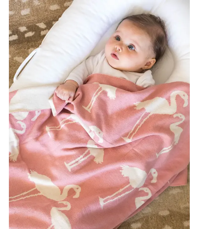 Flamingo Cotton Baby Blanket