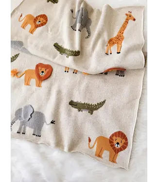 Darzzi Jungle Organic Cotton Knit Blanket