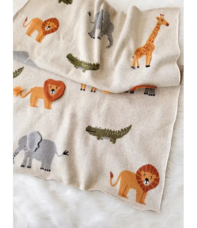 Jungle Organic Cotton Knit Blanket