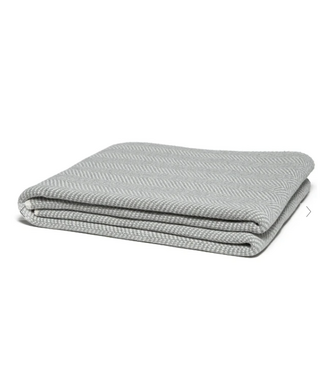In2 Green Herringbone Throw 50" x 60" Aluminum