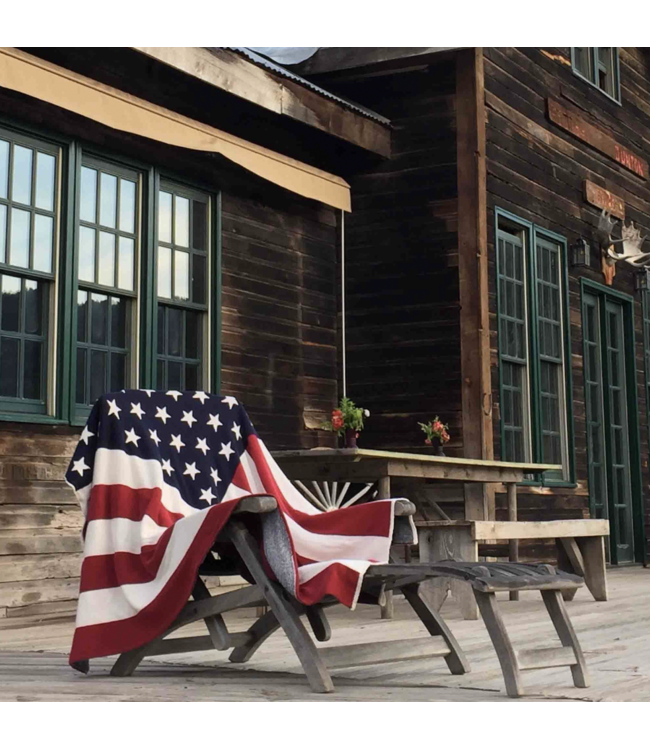 American Flag Recycled Cotton Blanket
