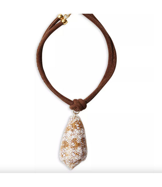 Suede Cone Shell Choker