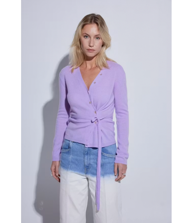 Valtho Button Cashmere Cardigan-available in navy