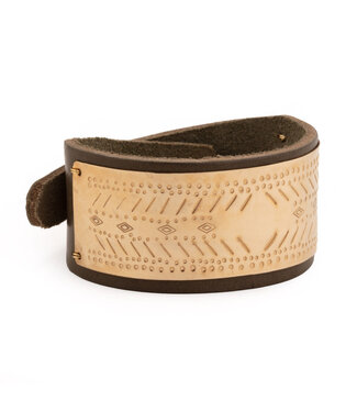 Taylor and Tessier Kelix Leather Bracelet- Tan