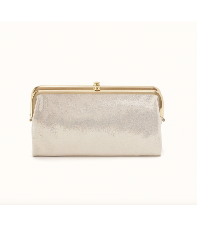 Lauren Leather Clutch Wallet-Sand Shimmer