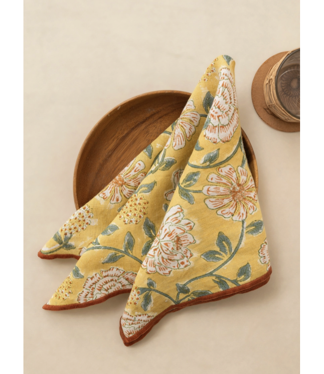 Linen Floral Napkins S/4-available in 4 prints