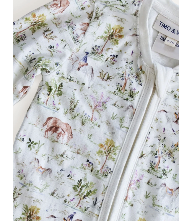 One-Piece Organic Cotton Pajama-available in 3 patterns