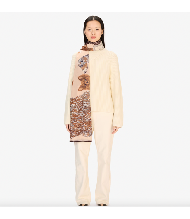 Toutou Nude Wool Scarf