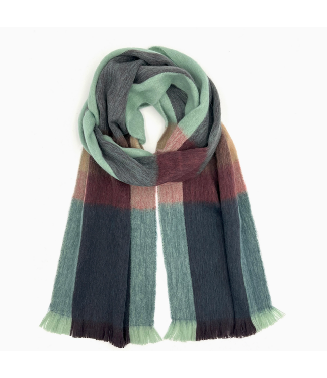 Alpaca Plaid Scarf - Twilight