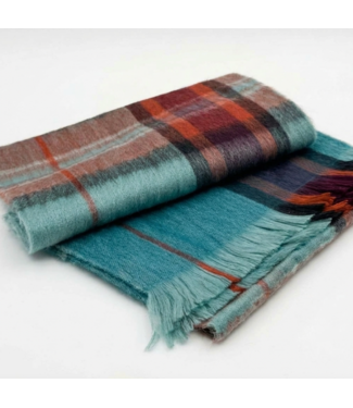 Schupaca Alpaca Alpaca Tartan Scarf- Mariner