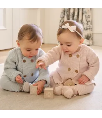 Sofia + Finn Cotton Cardigan-available in Pink and Blue