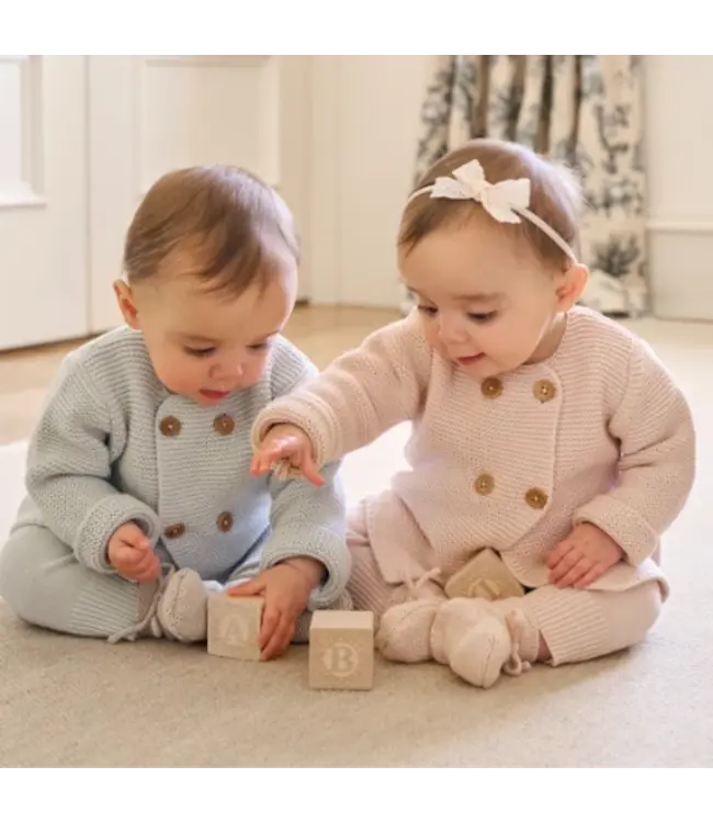 Sofia + Finn Cotton Cardigan-available in Pink and Blue.