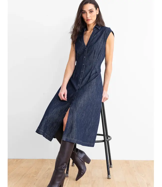 Fit & Flare Denim Dress