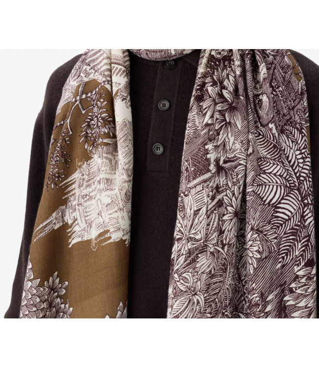 Etole 100 Wool Silk Piranesi Scarf
