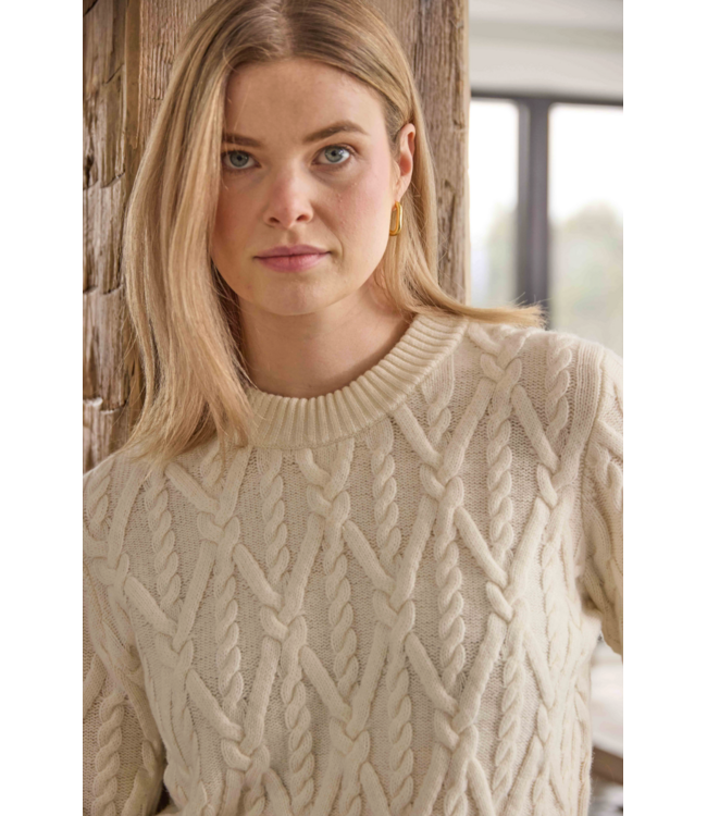Selena Merino Cable Sweater-available in camel(see image)