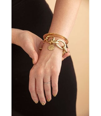 Taylor and Tessier Chunky Brass Lion Bracelet