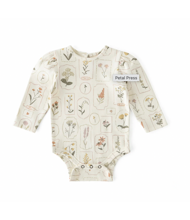 L/S Cotton Petal Press One-Piece