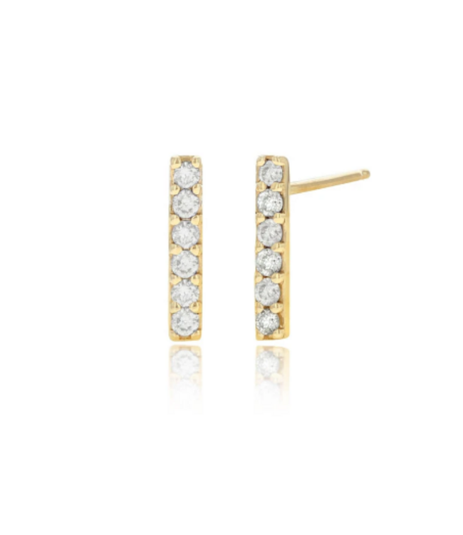 Diamond Bar Studs Earring
