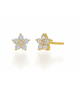 Mini Diamond Flower Cluster Studs