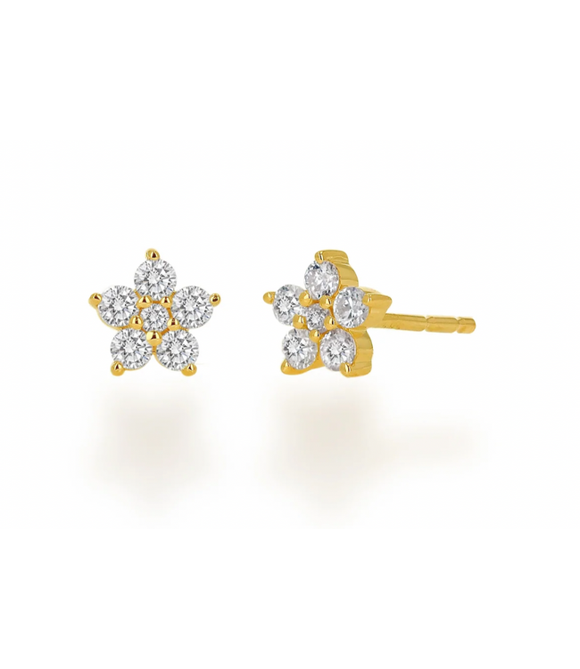 Mini Diamond Flower Cluster Studs