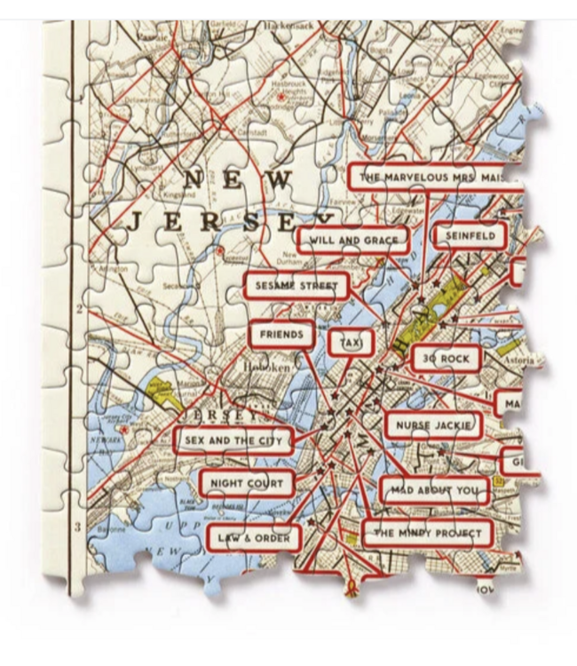 NYC Map Panoramic Puzzle 1000 Pc