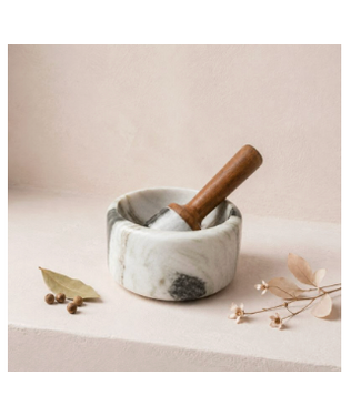 Linea Marble Mortar & Pestle Linea Marble Mortar & Pestle