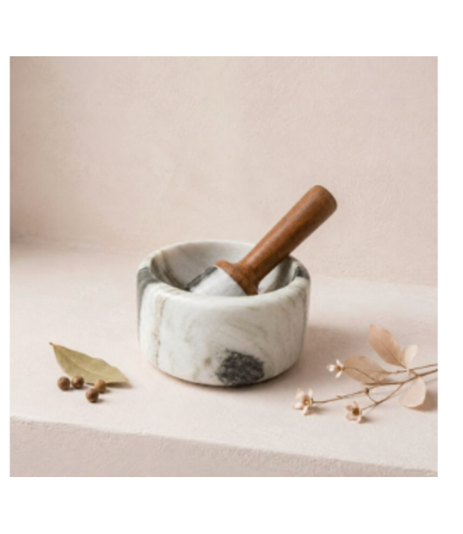 Linea Marble Mortar & Pestle