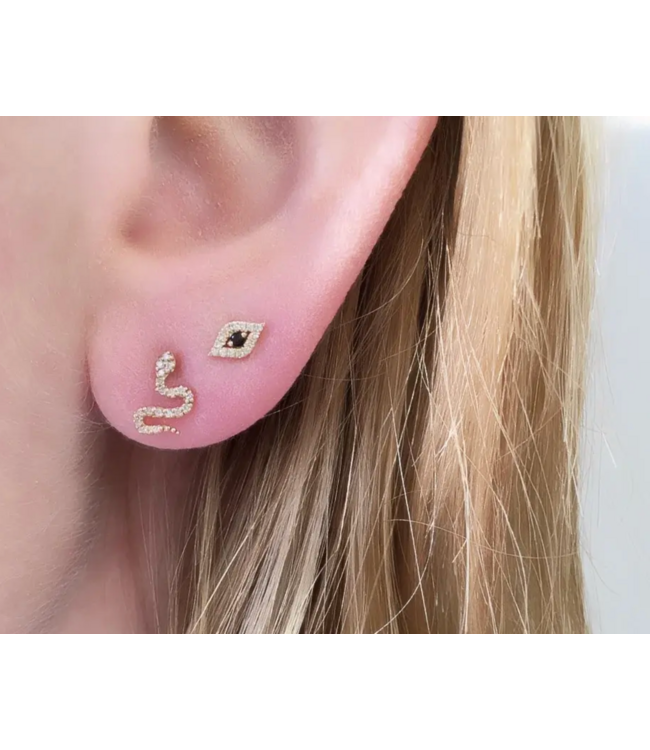 Liven Snake Diamond Earring-SINGLE