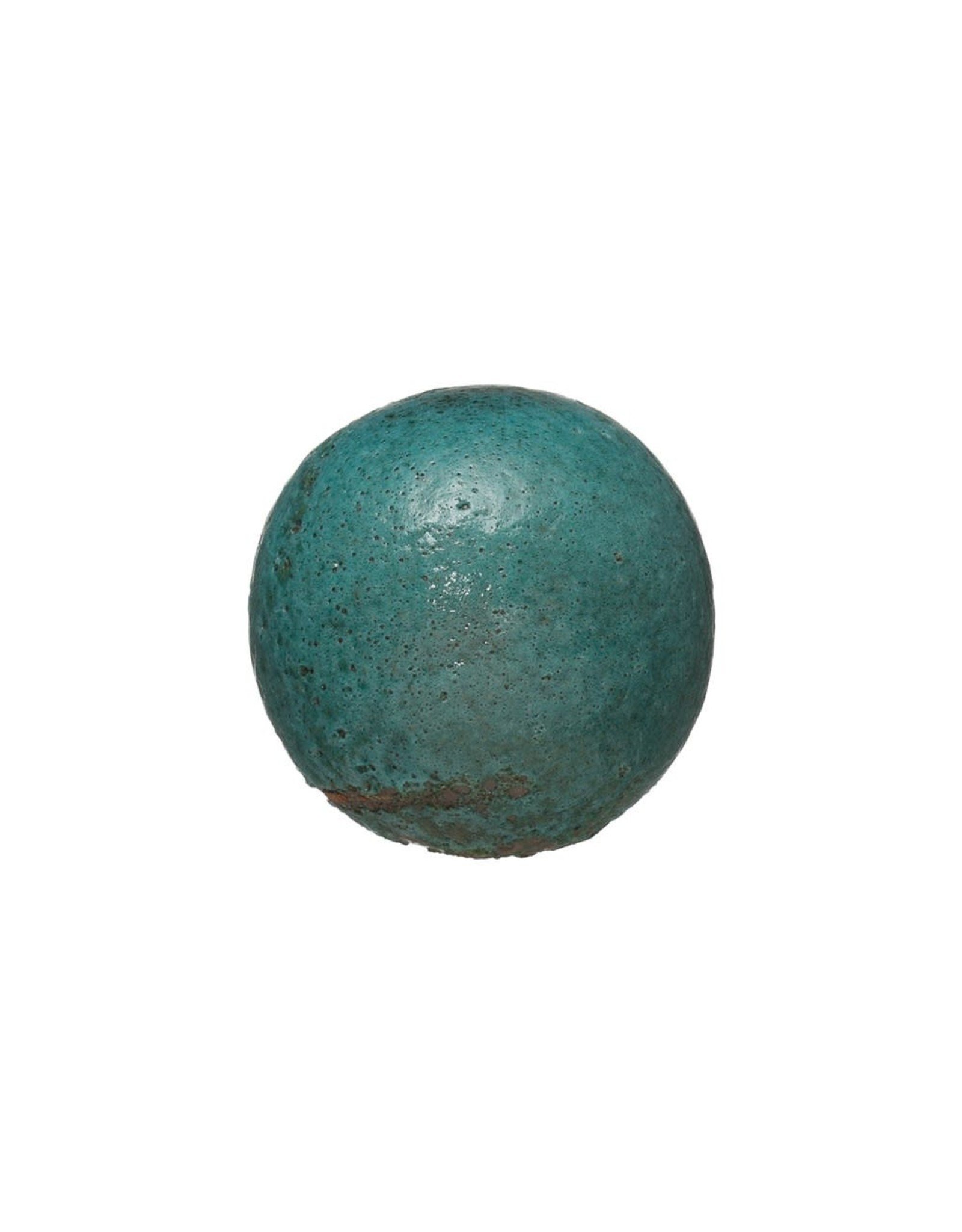Creative Co-op 3 1/2" Round Teal Orb