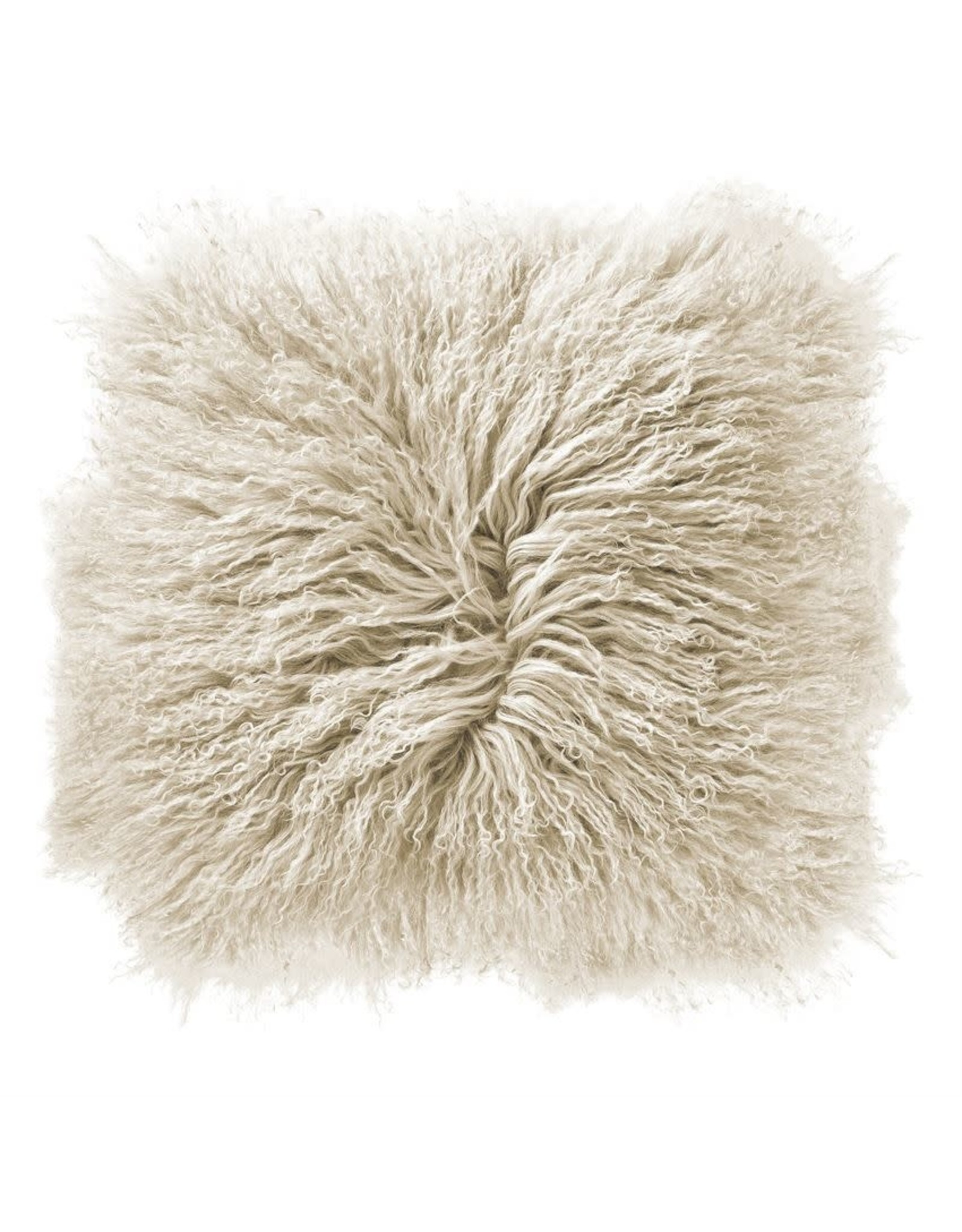 Bloomingville 16" sq Mongolian Lamb Fur Pillow