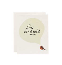 June & December Greeting  Card - a little bird told me