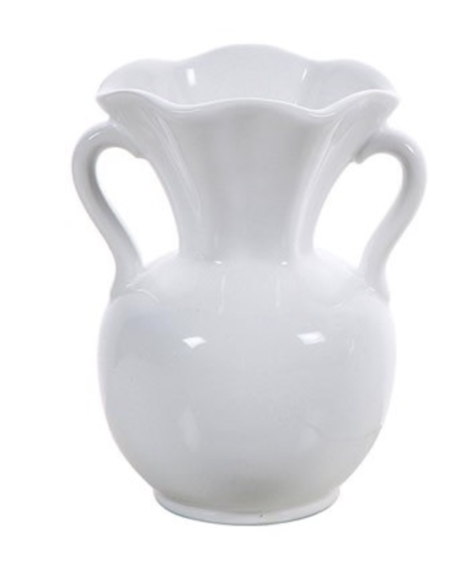 Creative Co-op 4 3/4" H Ceramic Vase, White, 3 Styles