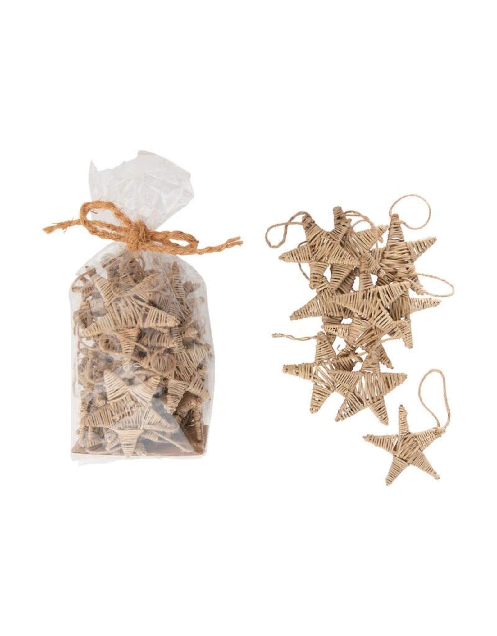 The Florist & The Merchant Dried Natural Lata Star Ornaments in Bag, 40 pieces