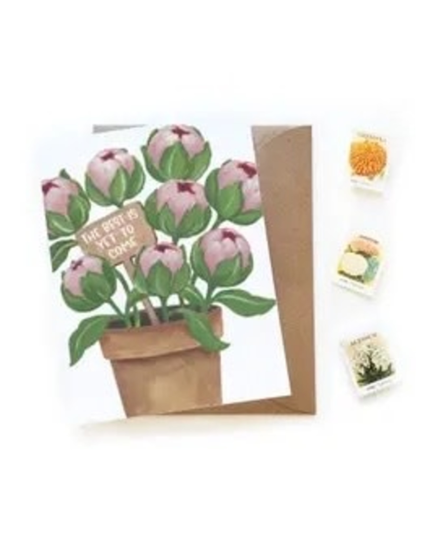 The Florist & The Merchant Blooming Peonies Greeting Card