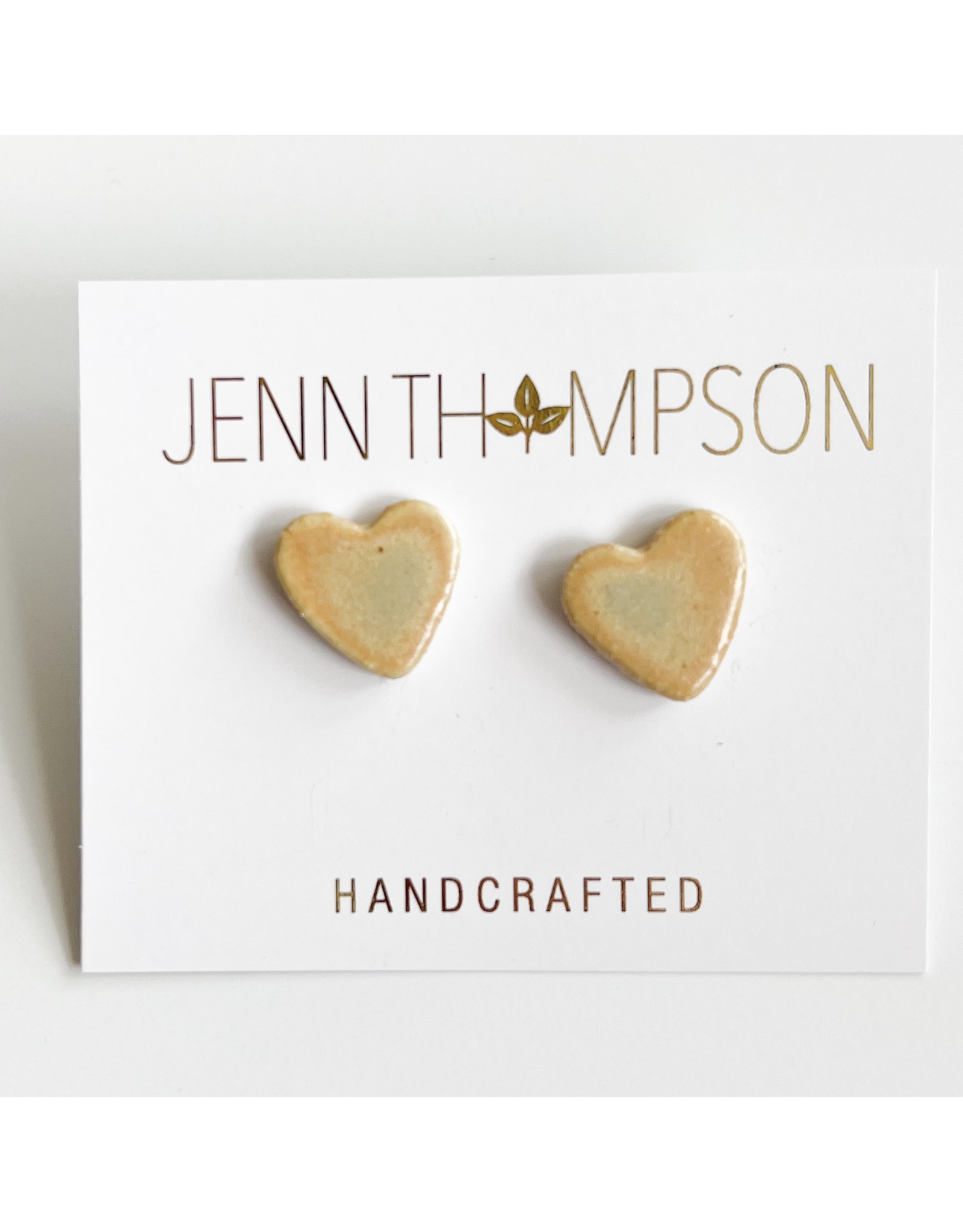The Florist & The Merchant Heart Handcrafted Clay Earrings