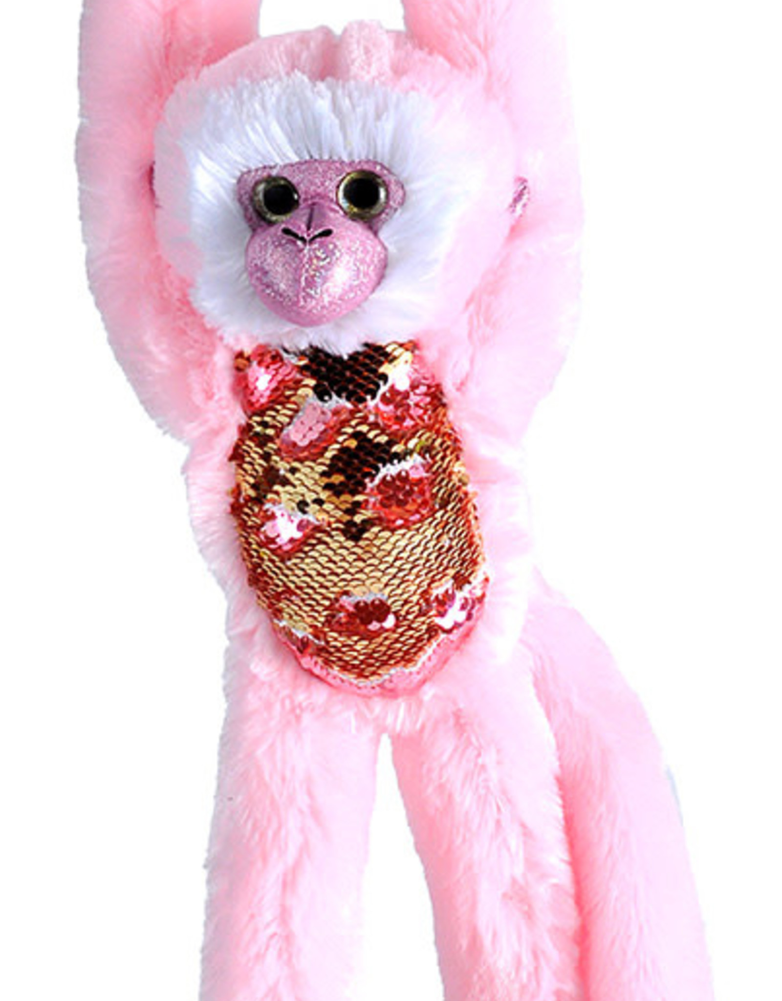 Wild Republic Sequin Monkey 22" Pink