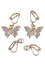 Great Pretenders Boutique Butterfly Clip On Earrings 2 set