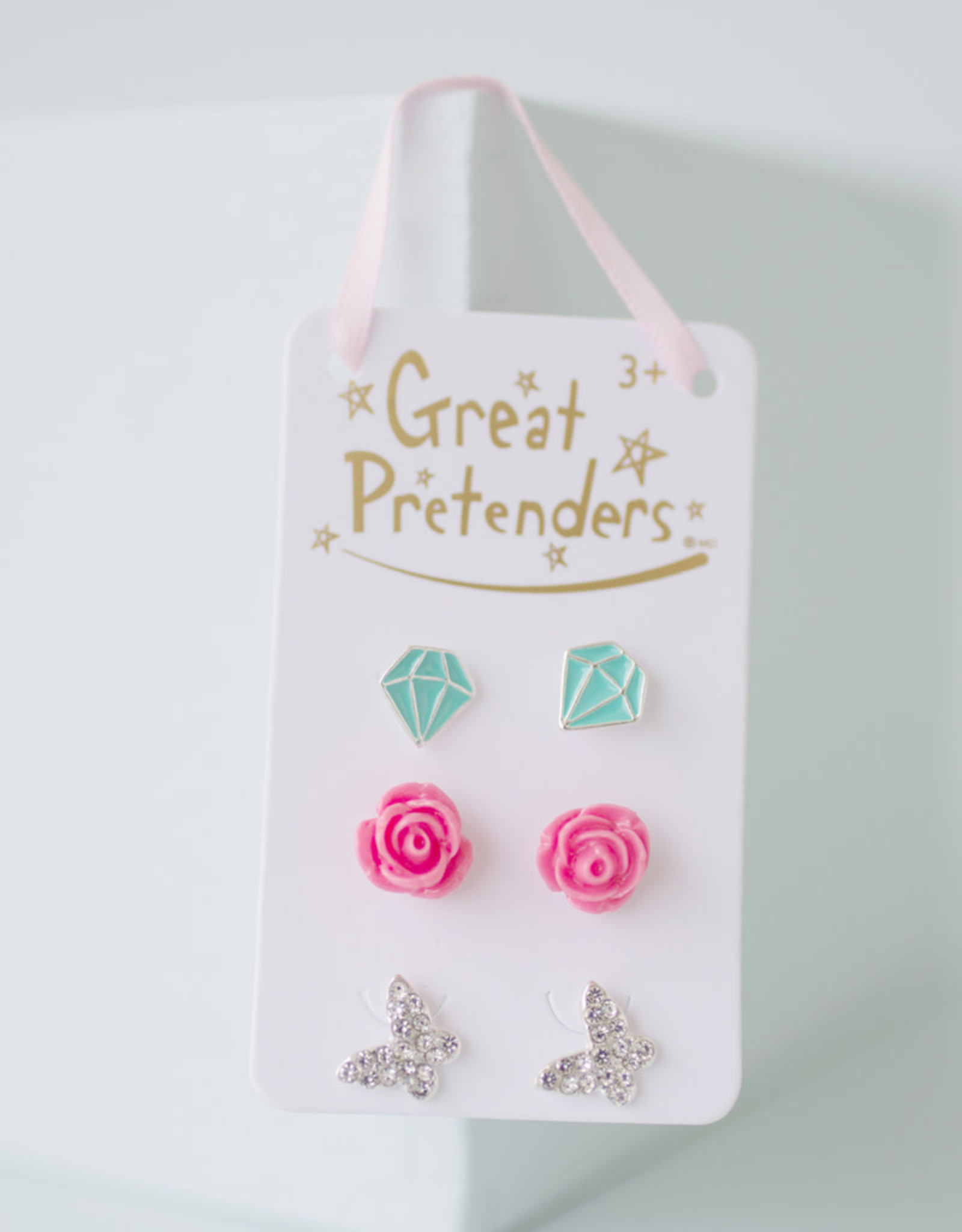Great Pretenders Boutique Rose Studded Earrings 3 set
