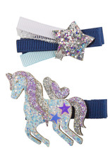 Great Pretenders Boutique Navy Unicorn Star Hairclip, Assorted