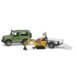 Bruder Land Rover Defender with Trailer