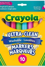 Crayola 10 Washable Ultra Clean Tropical Markers