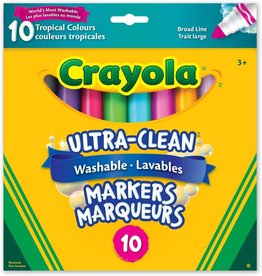 Crayola 10 Washable Ultra Clean Tropical Markers