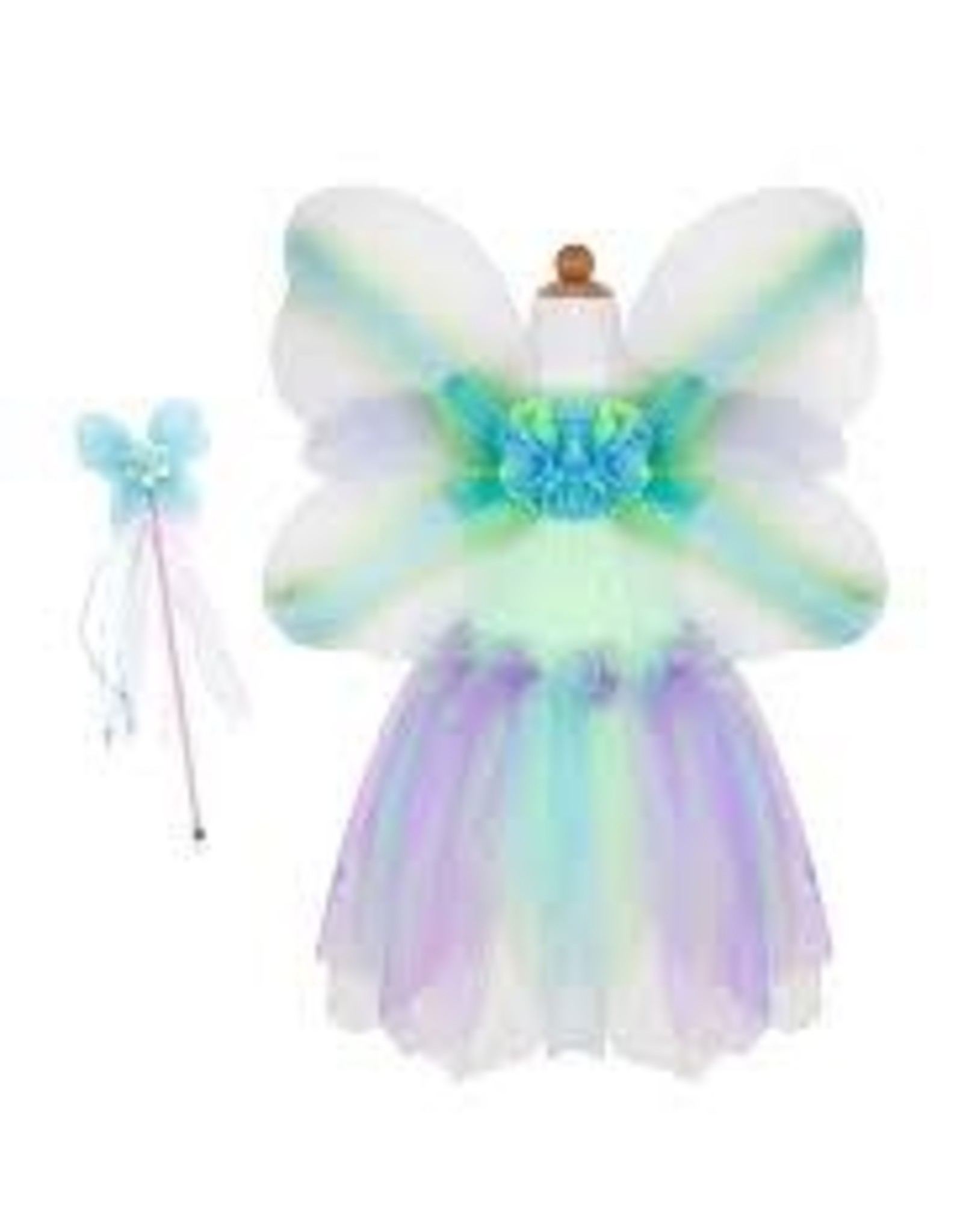 Great Pretenders Butterfly Dress & Wings with Wand Green 5-6