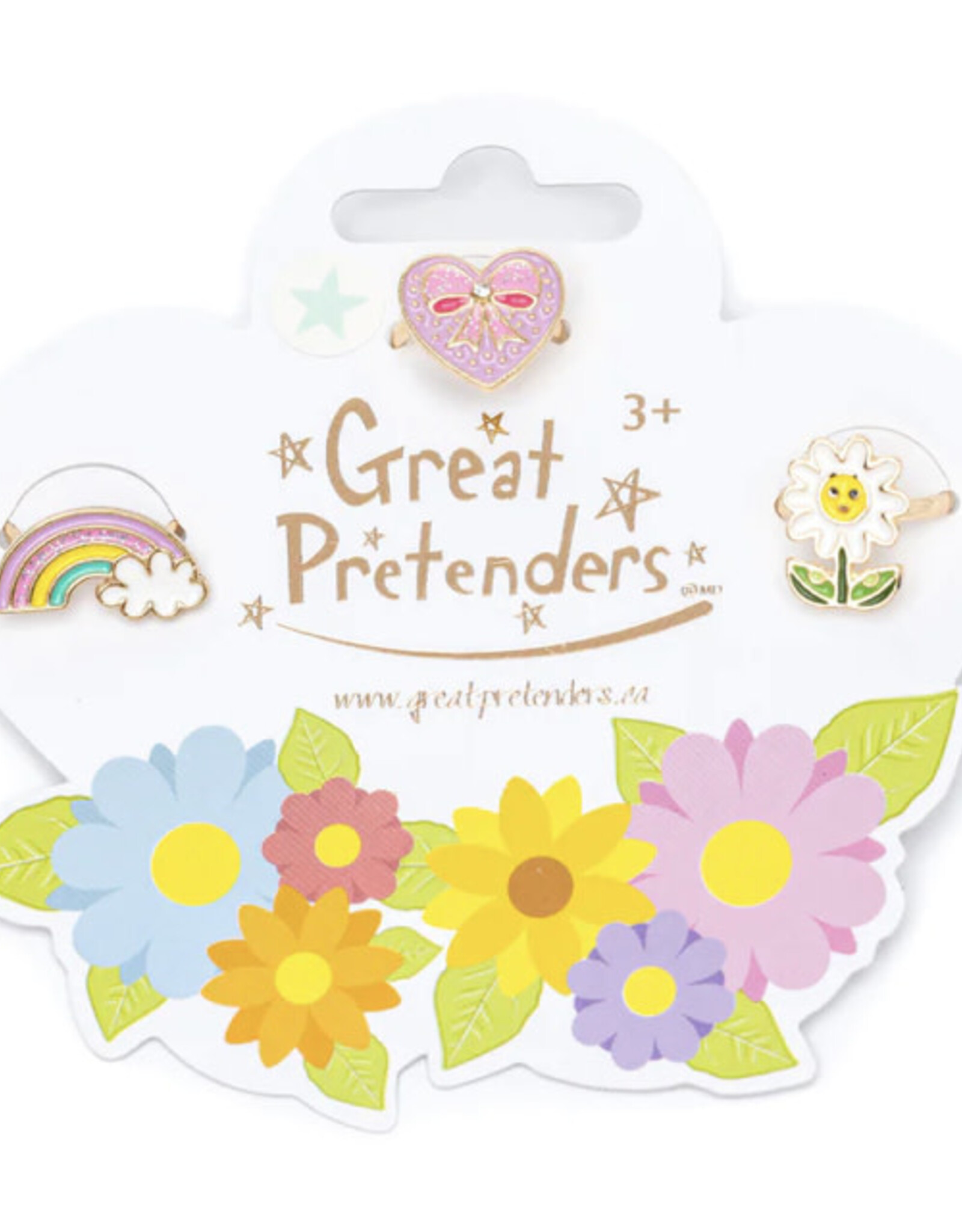 Great Pretenders Spring Flower Ring Set