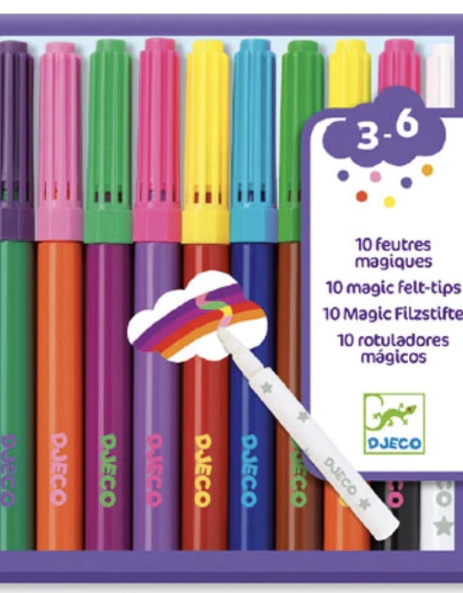 Djeco 10 Magic Felt Markers