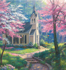 Cobble Hill Cherry Blossom Chapel 35 pc Tray Puzzle