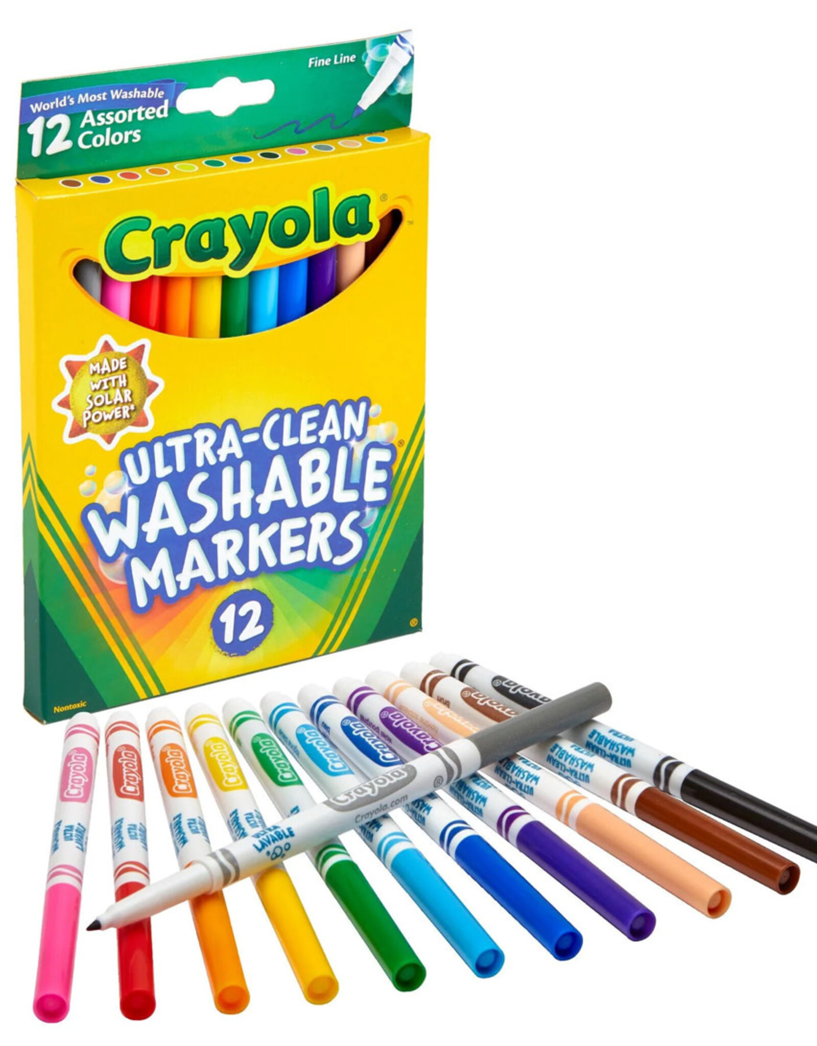 Crayola 12ct Ultra Clean Washable Markers Fine Line