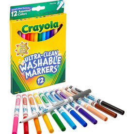 Crayola 12ct Ultra Clean Washable Markers Fine Line